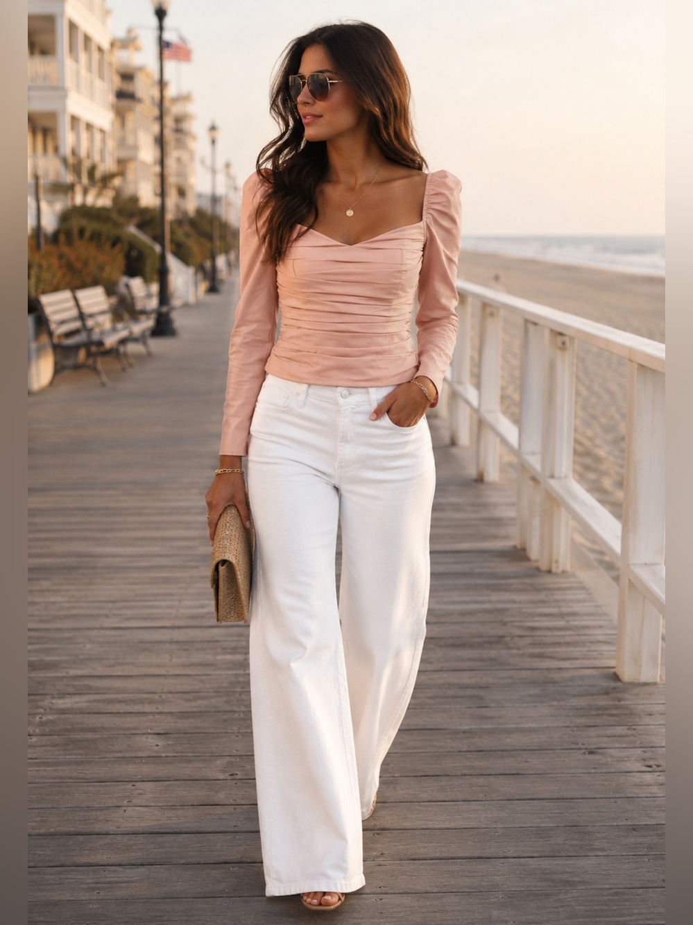 Pale pink astr size small blouse in excellent like-new condition